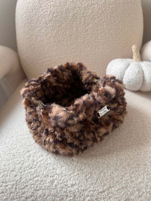 Caramel Twist fluffy clutch