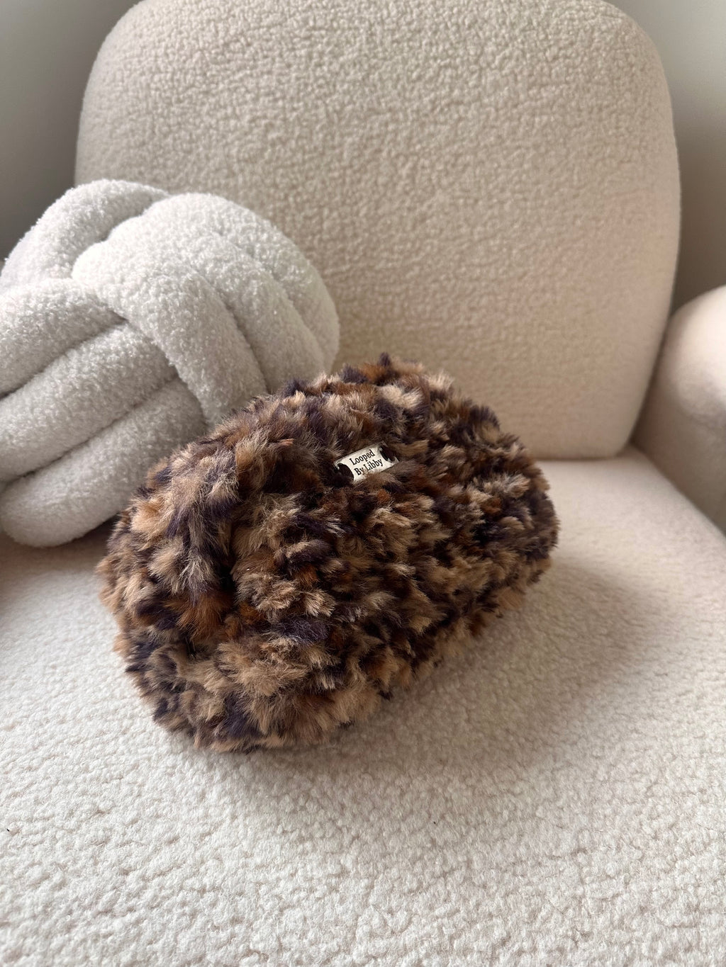 Caramel Twist fluffy clutch
