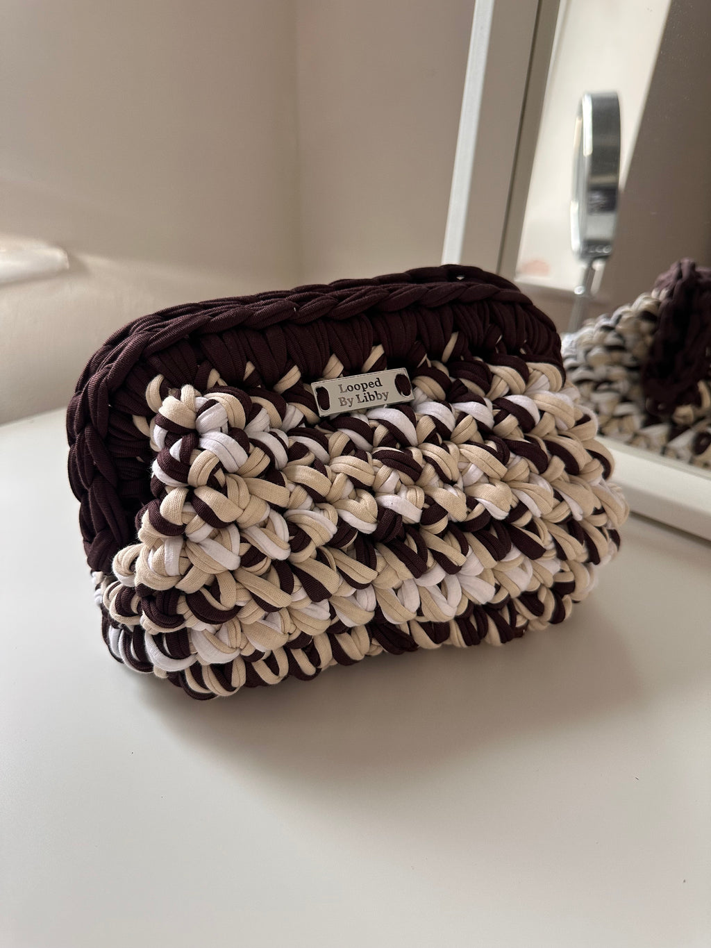 White mocha clutch