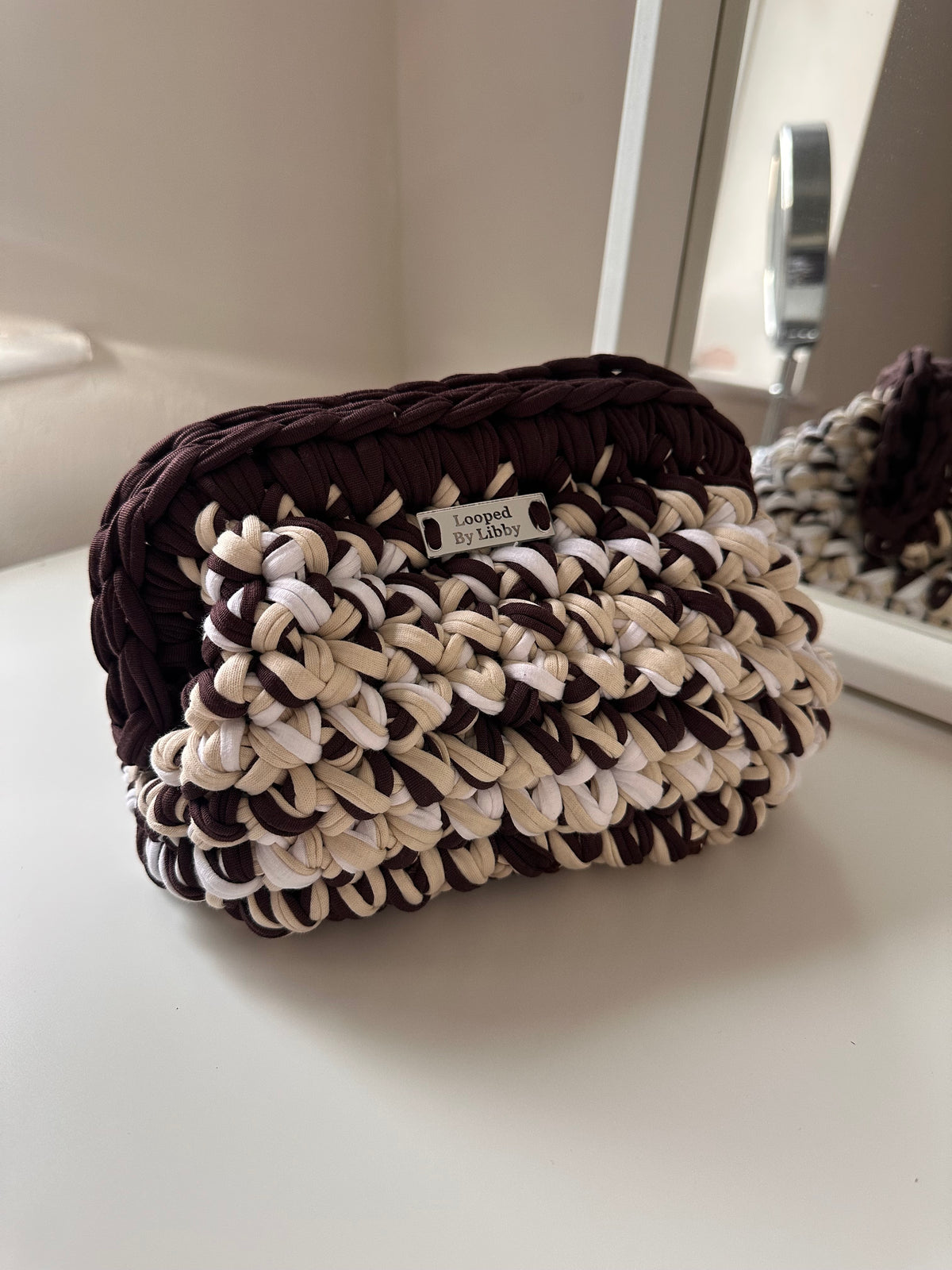 White mocha clutch