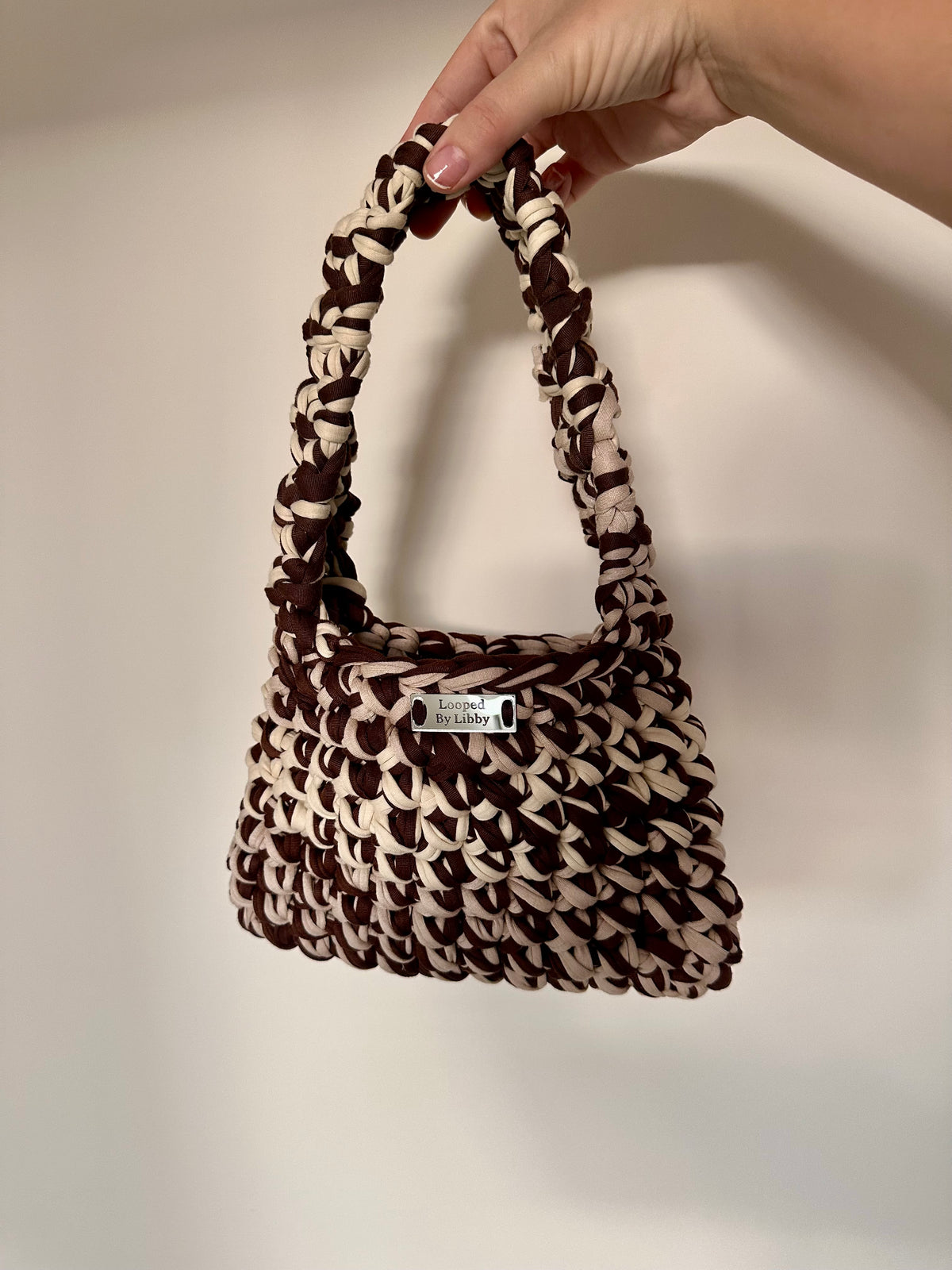 White mocha shoulder bag